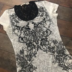 Miss me stretch lace shirt